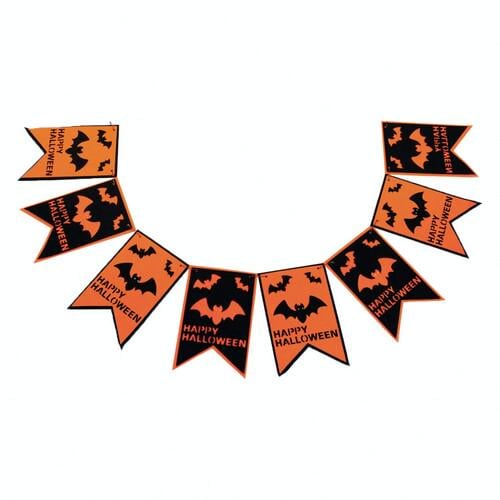 Гирлянда Летучие мыши Happy Halloween SETA Decor 19-116BLK-OR