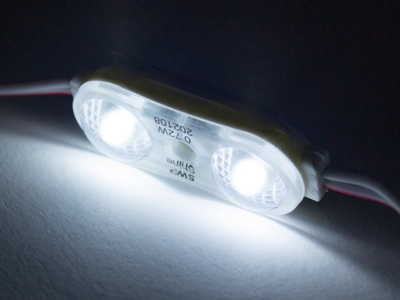 Світлодіодний модуль з лінзою SMD2835 2 LED 12В 0.72Вт IP67 холодний білий (5792) - фото 5