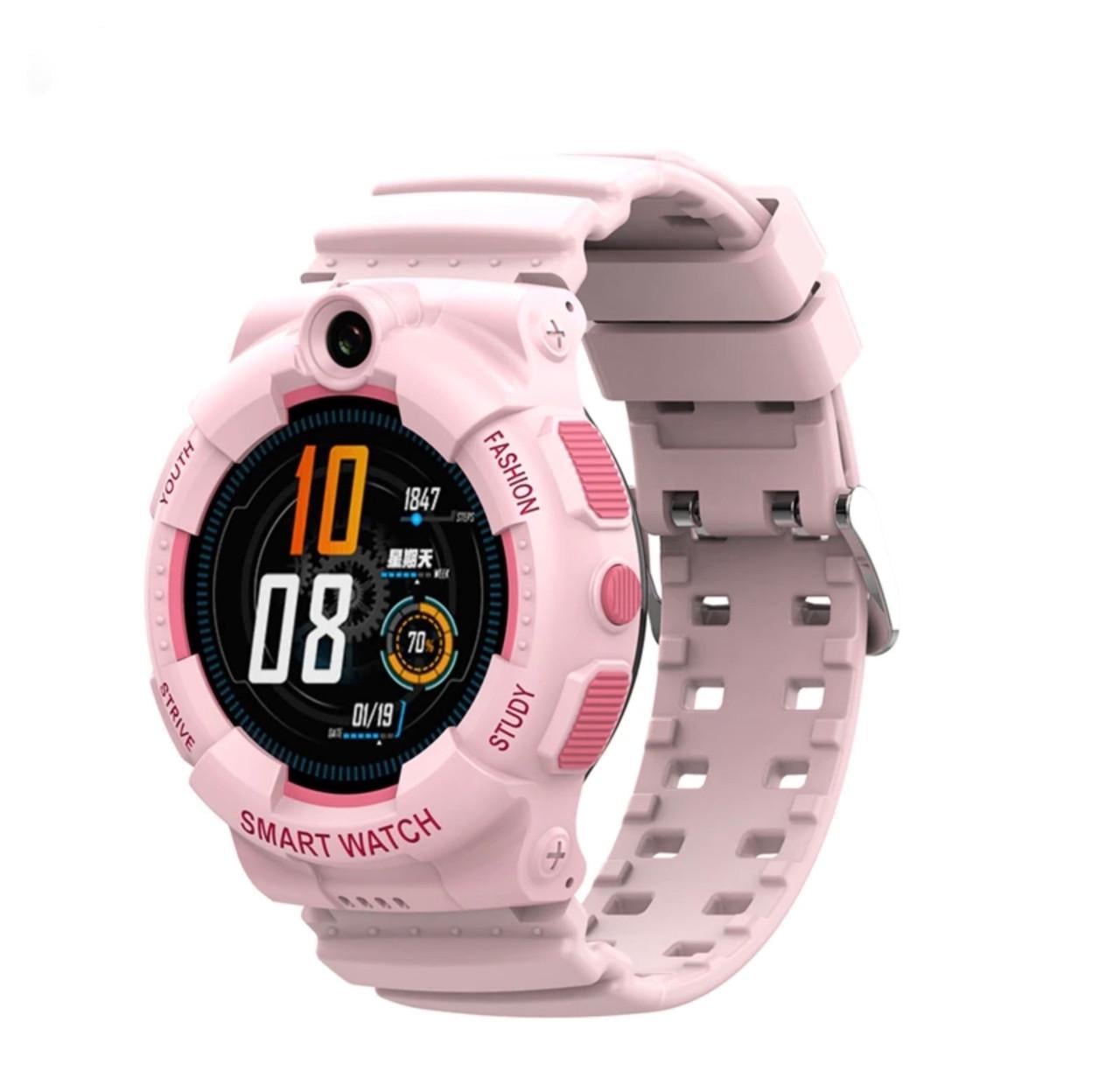 Смарт-часы детские Wonlex KT25 с камерой WI-FI GPS SIM-карта видеозвонок Pink (17772)