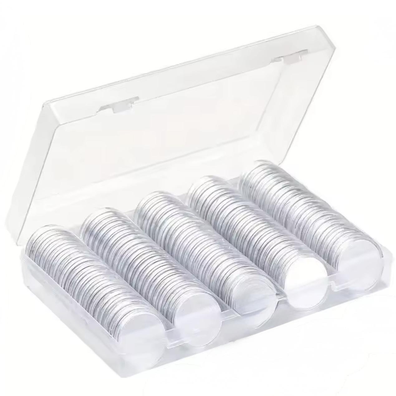 Бокс с капсулами для монет 100 шт. 30 мм