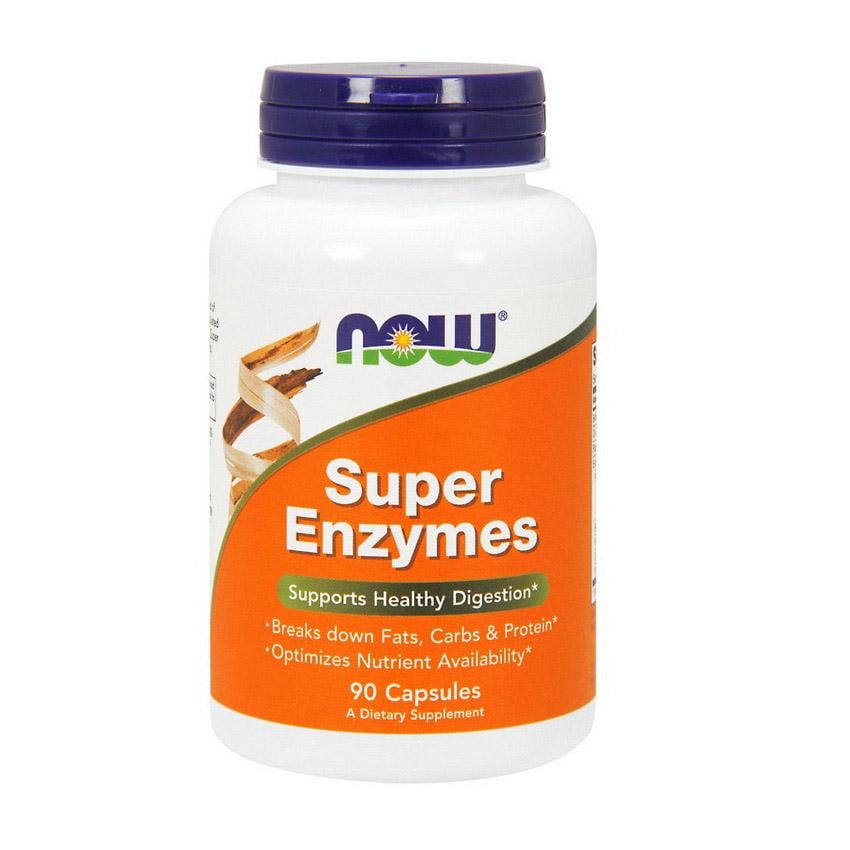 Ферменты для пищеварения с бычьей желчью и панкреатином NOW Super Enzymes 90 капс.