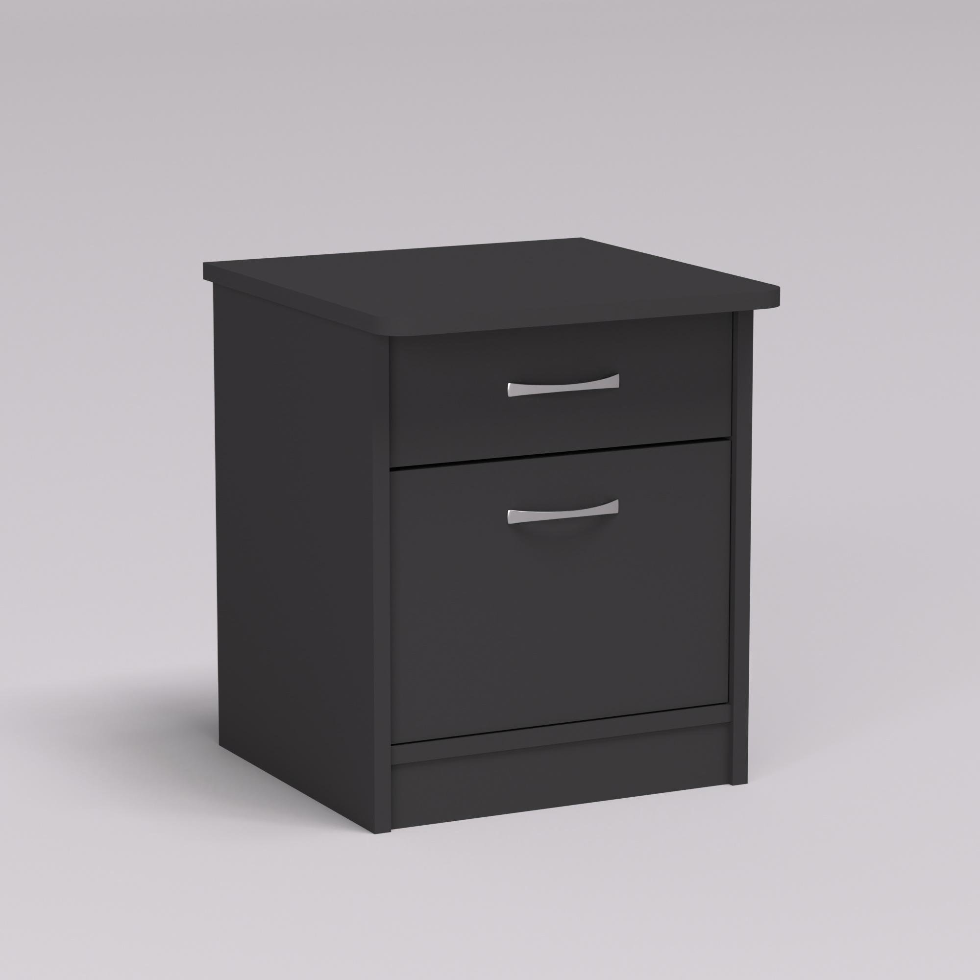 Тумба прикроватная Диана 400х400х470 мм Антрацитовый (22891) Тумба прикроватная Диана 400х400х470 мм Антрацитовый (22891)