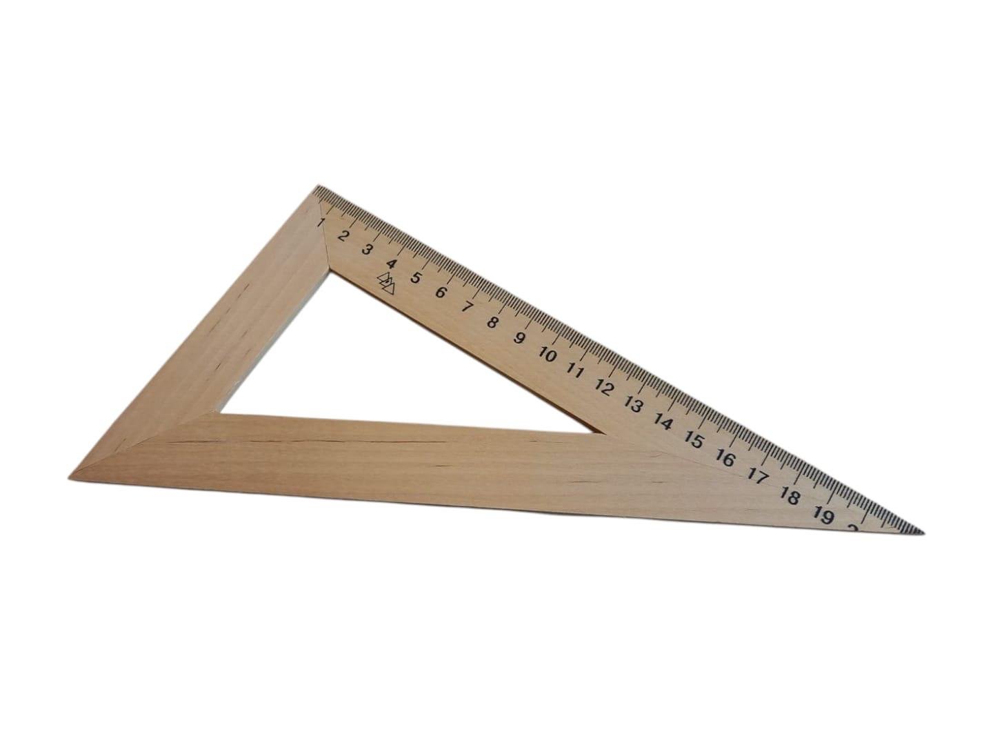 Линейка-треугольник деревянная 20 см (26404722) - фото 1