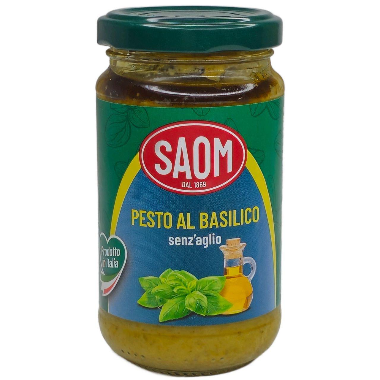 Соус песто Saom Pesto al Senz’aglio базилик без чеснока 190 г (21464)