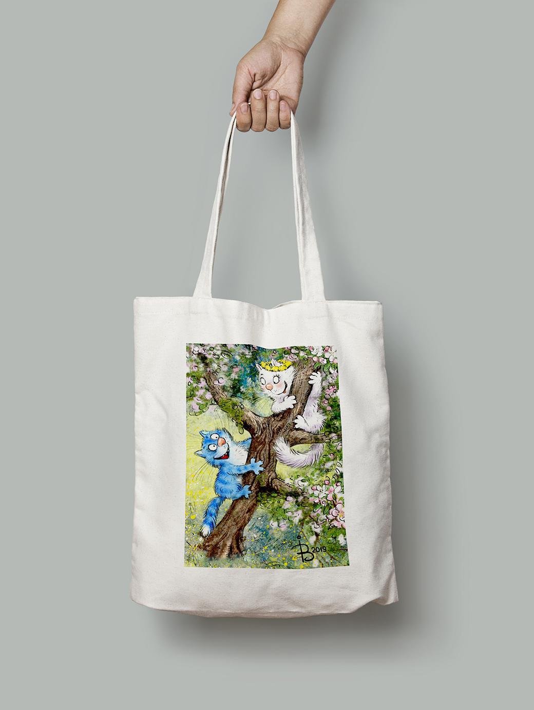 Эко-сумка Достать кошечку! шопер (rinaz_2019192543008_Bag)