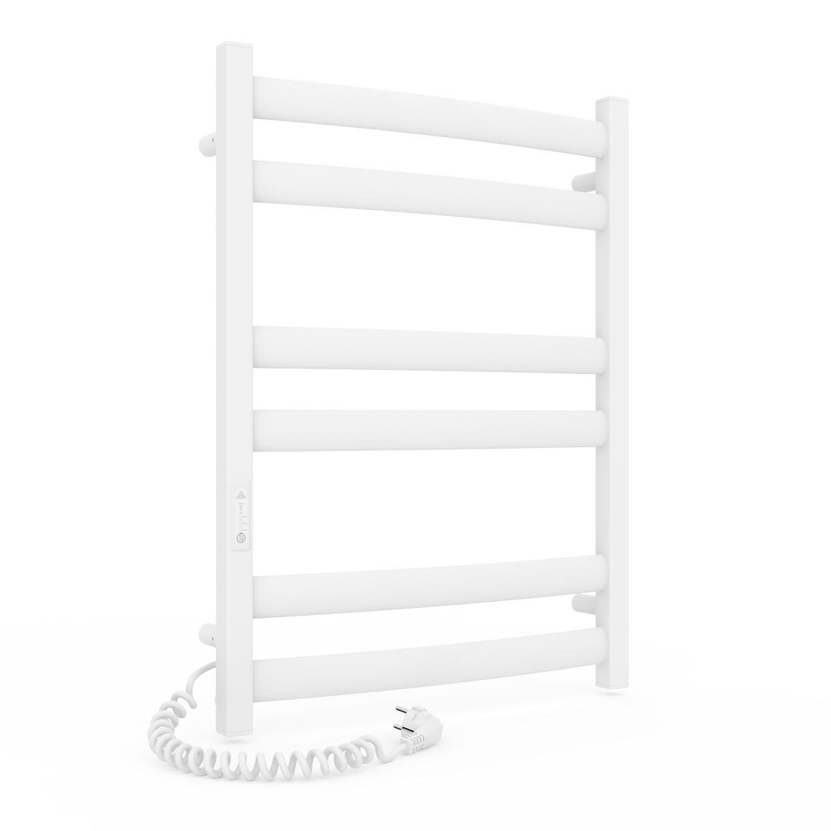 Полотенцесушитель электрический Laris Зебра Атлант ЧФ6 металлический 500х700 мм с левым подключение R3 Белый (132-127-77700096)