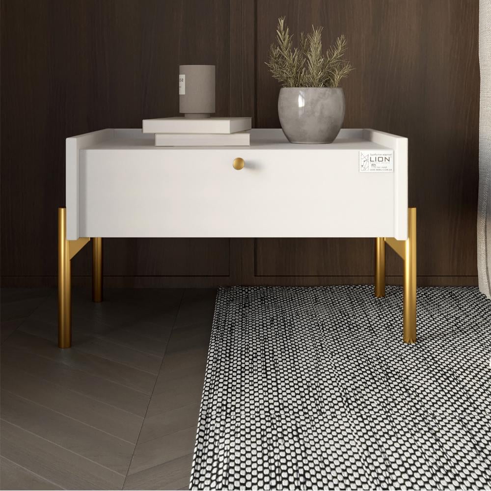 Тумба прикроватная Lion Wood с одним ящиком Нимфея Альба (000-000-2308)