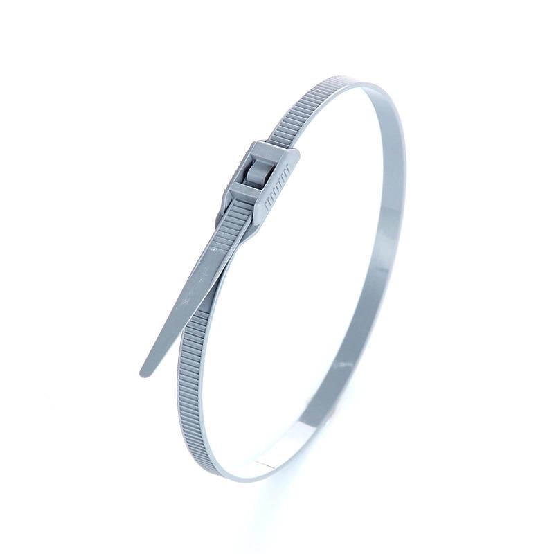 Стяжка кабельна Apro з низьким профілем замка 100 шт. 8x400 мм Сірий (CTLC-1030)