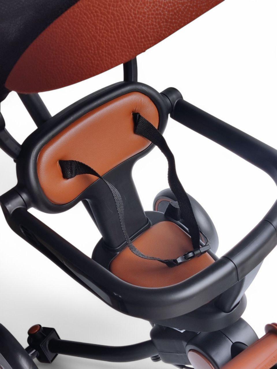 Велосипед 3в1 з батьківською ручкою та піддашком Royal Leather Trike 105-2 триколісний із 2 режимами коліс Чорний (105-2r-s1) - фото 6 Велосипед 3в1 з батьківською ручкою та піддашком Royal Leather Trike 105-2 триколісний із 2 режимами коліс Чорний (105-2r-s1) - фото 6