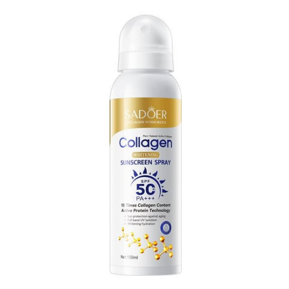 Спрей сонцезахисний Sadoer SPF50+ колагеновий відбілюючий 150 мл (6942349738142) Спрей сонцезахисний Sadoer SPF50+ колагеновий відбілюючий 150 мл (6942349738142)