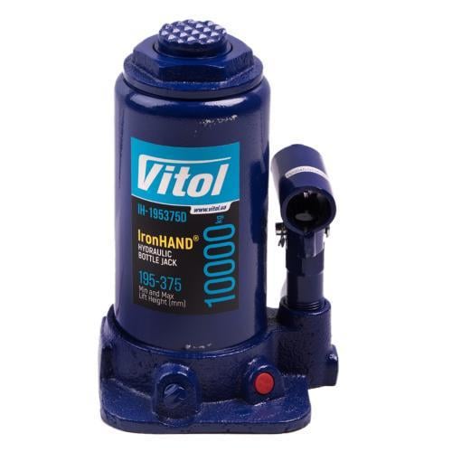 Домкрат гідравлічний Vitol IH-195357D 10 т телескоп 195-375 мм