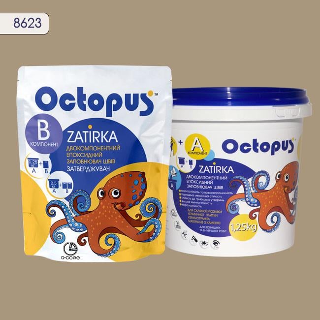 Затирка для плитки Octopus Zatirka 8623 эпоксидная 1,25 кг