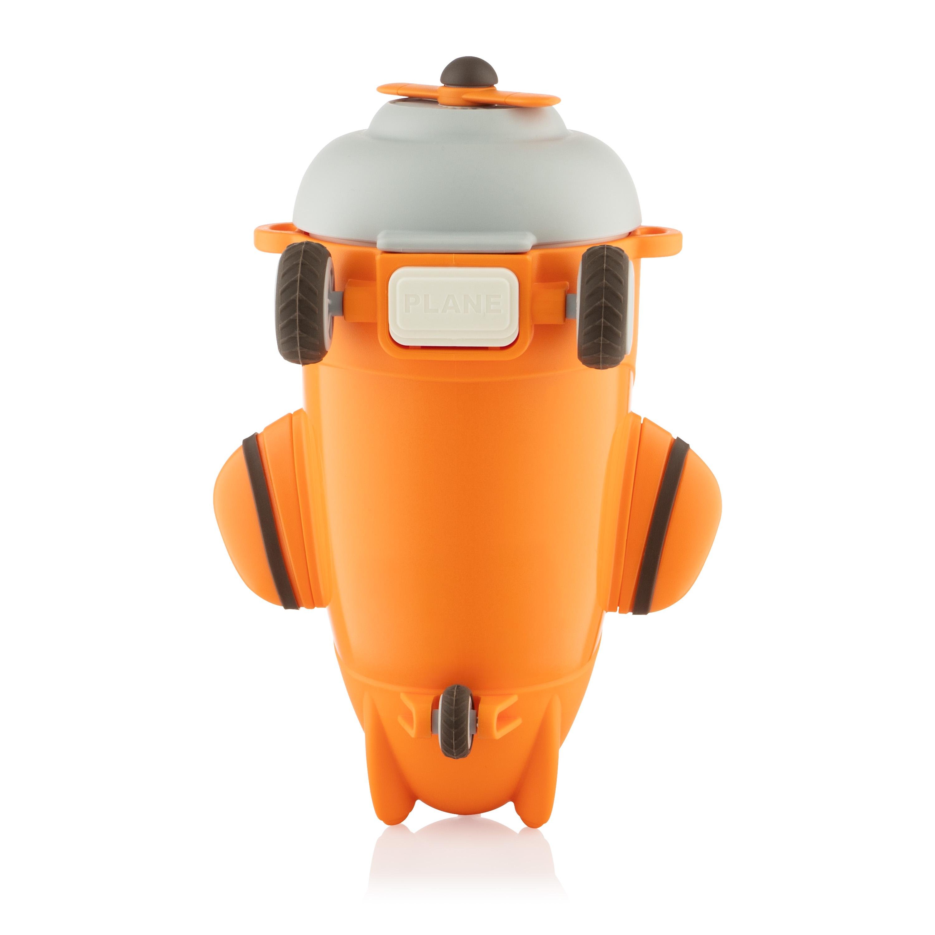 Бутылка для воды детская Ardesto Plane со шнурочком и наклейками 550 мл Оранжевый - фото 7