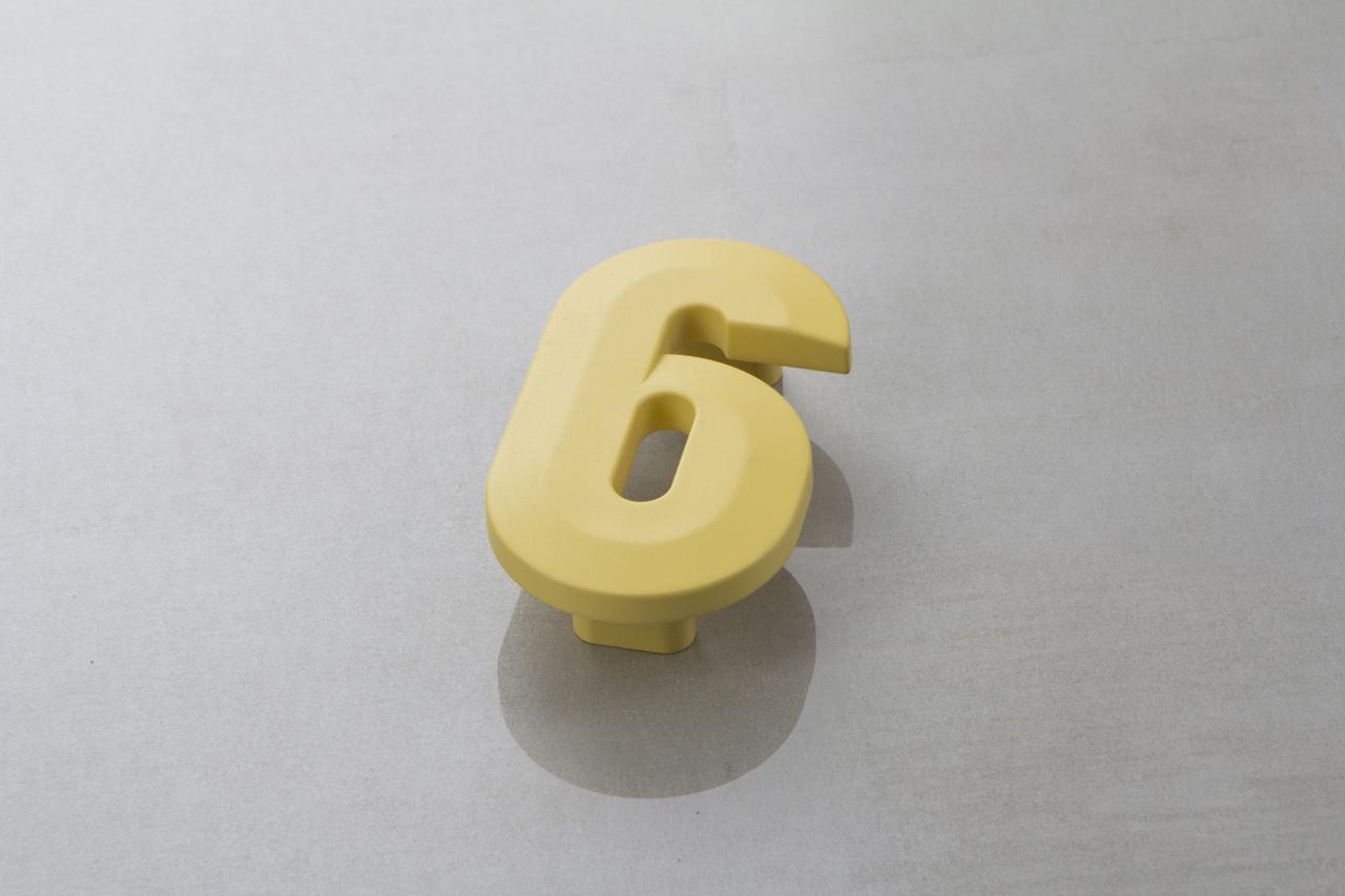 Меблева ручка Poliplast цифра шестірка РП-6 Жовтий матовий (16251) - фото 1 Меблева ручка Poliplast цифра шестірка РП-6 Жовтий матовий (16251) - фото 1