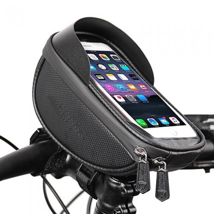 Велосумка на кермо UKC F004 з тримачем під телефон Чорний (32407161)