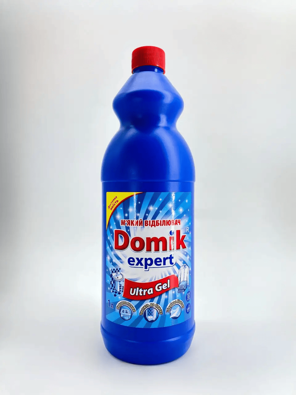 Гель отбеливатель мягкий для белых вещей Ultra Gel Domik Expert 1000 мл