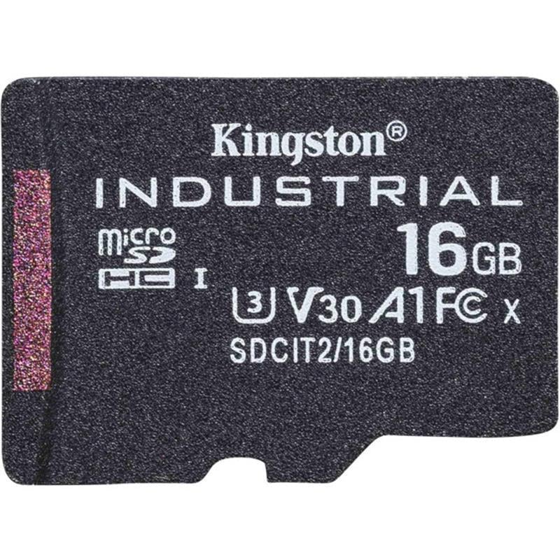Карта памяти Kingston Industrial 16 Гб UHS-I U3 V30 A1 (SDCIT2/16GBSP)