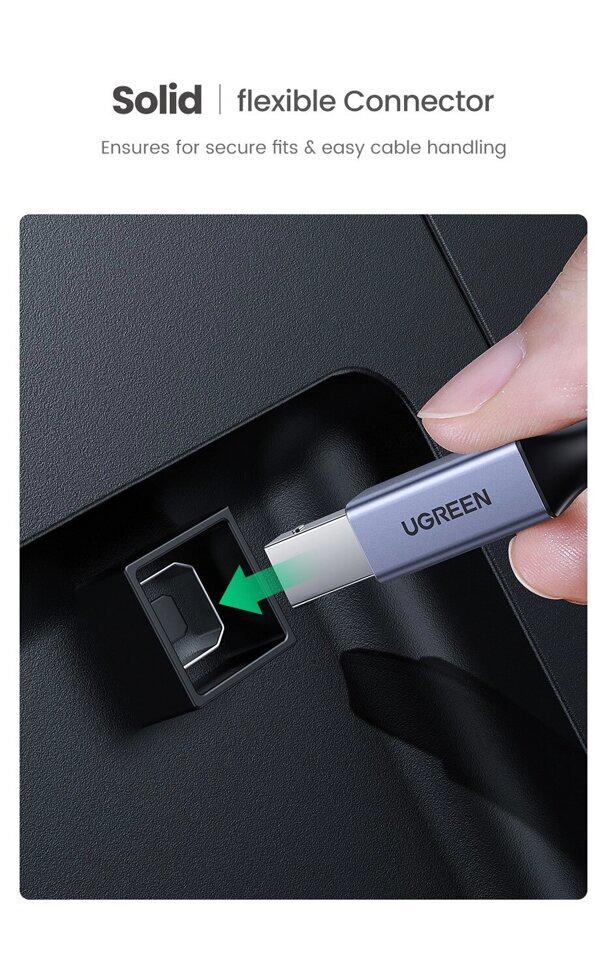 Кабель UGREEN US369 Printer USB to USB type B USB 1 м Black (80801) - фото 5