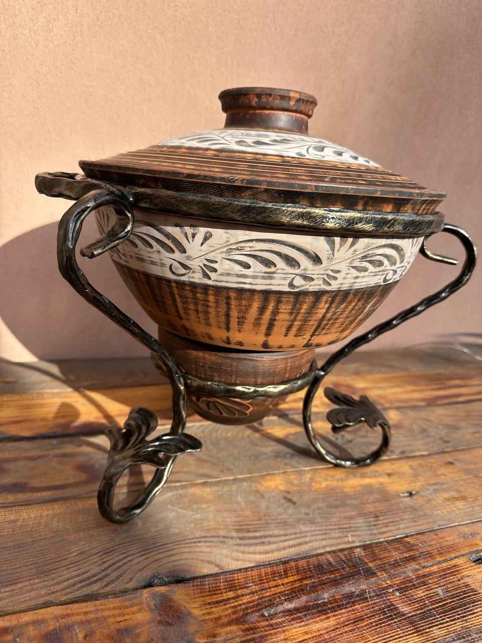 Садж Макітра розпис із червоної глини (2592154965)