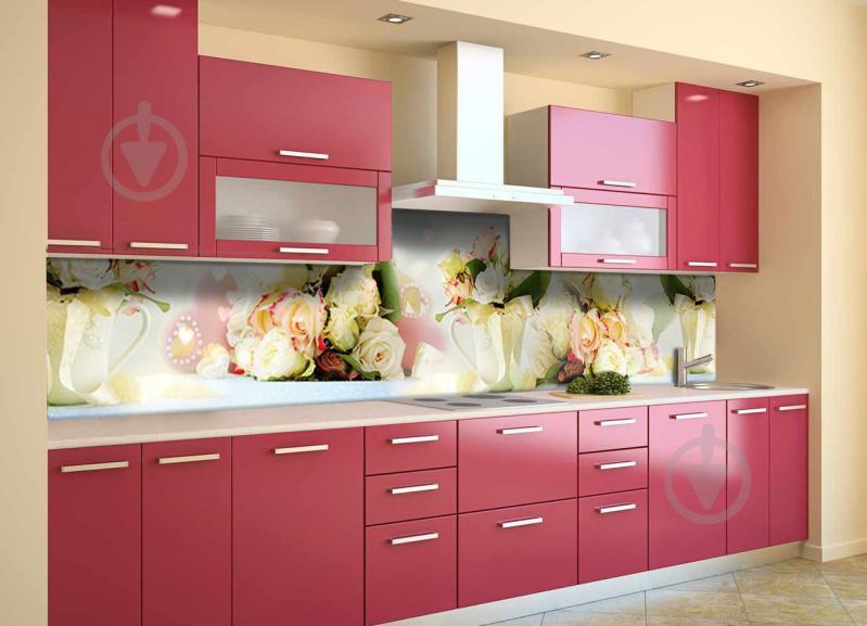 Скинали на кухню Zatarga «Свадебный букет» 650х2500 мм виниловая 3Д наклейка кухонный фартук самоклеящаяся Z180809/1 Скинали на кухню Zatarga «Свадебный букет» 650х2500 мм виниловая 3Д наклейка кухонный фартук самоклеящаяся Z180809/1