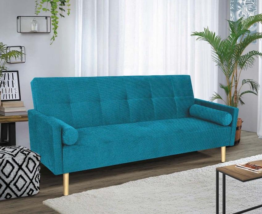 Диван раскладной МФ Модерн AQUA Книжка натуральное дерево/ткань Бирюзовый