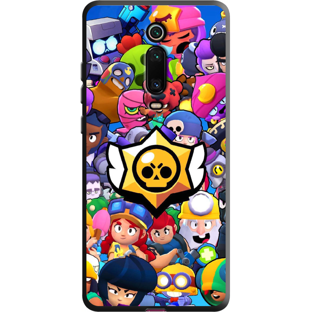 Чохол BoxFace Xiaomi Mi 9T / Mi 9T Pro Brawl Stars Чорний силікон (37376-up2389-38687)