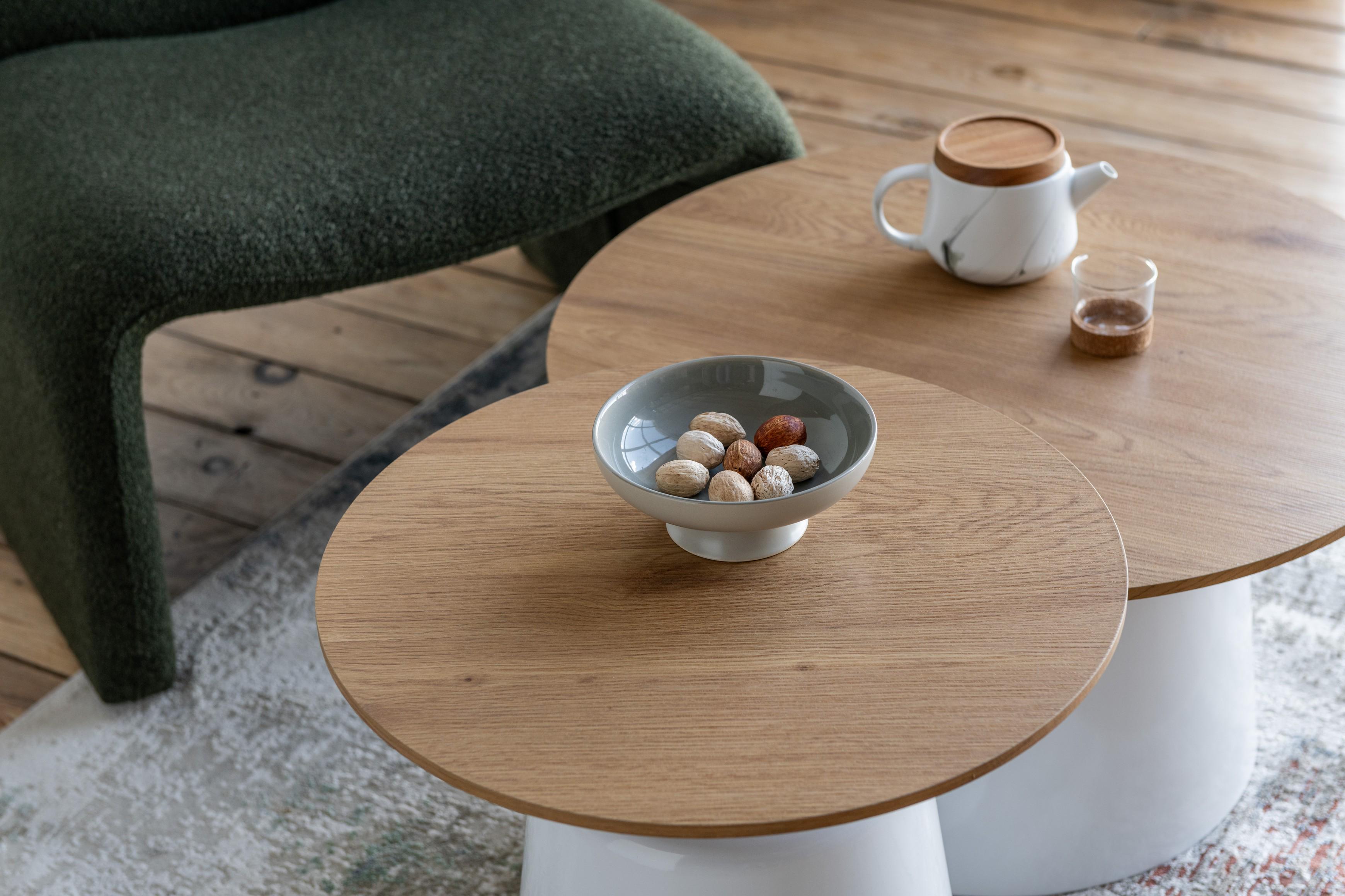 Комплект журнальних столів Vetro Беніто 700х460 мм/500х380 мм МДФ 2 шт. Дуб/Білий (СТ-50) - фото 9 Комплект журнальних столів Vetro Беніто 700х460 мм/500х380 мм МДФ 2 шт. Дуб/Білий (СТ-50) - фото 9