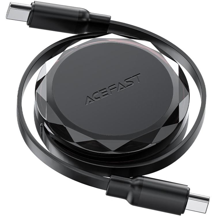 Кабель-рулетка Acefast C13-03 USB 2.0 Type-C to Type-C 60W 3A dual retraction 0,8 м Black (6974316280132) Кабель-рулетка Acefast C13-03 USB 2.0 Type-C to Type-C 60W 3A dual retraction 0,8 м Black (6974316280132)