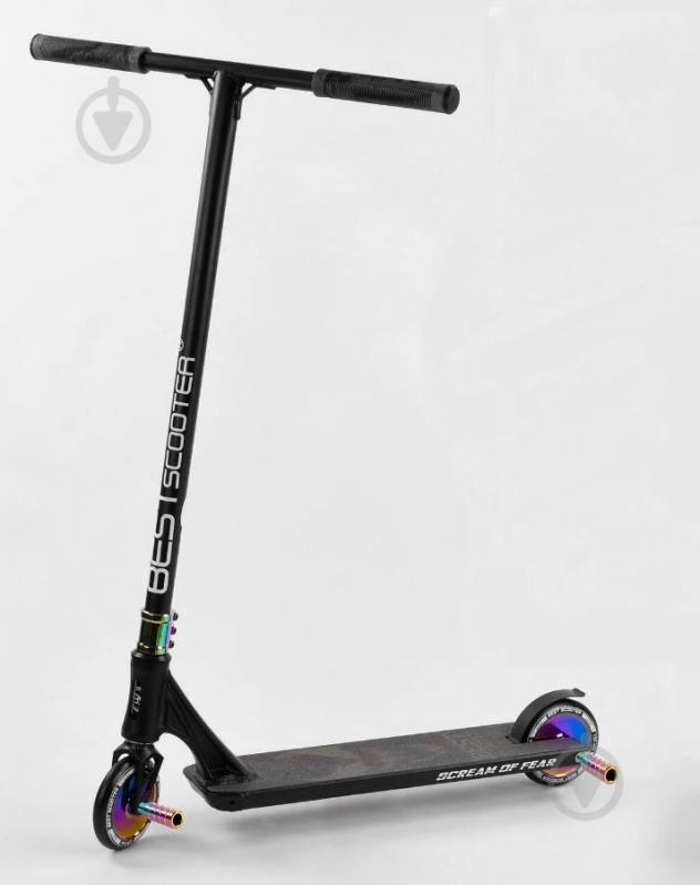 Самокат трюковый Best Scooter "SIMBIOTE" HIC-система, ПЕГИ, алюминиевый диск и дека Black (102305)