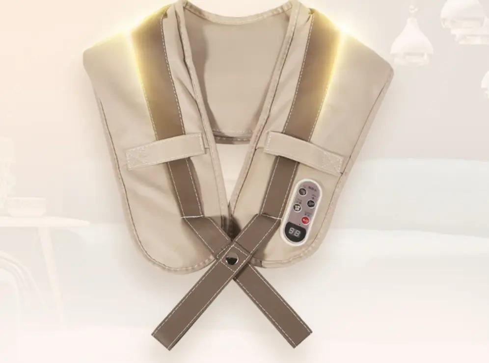 Массажер для шеи и плеч Cervical Massage Shawls ударный с прогреванием (10163) - фото 2