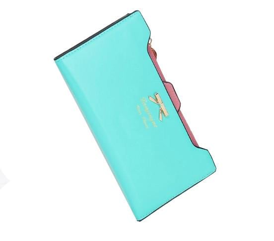Кошелек женский Langjinjue Fashion кожа Бирюзовый (703885701)