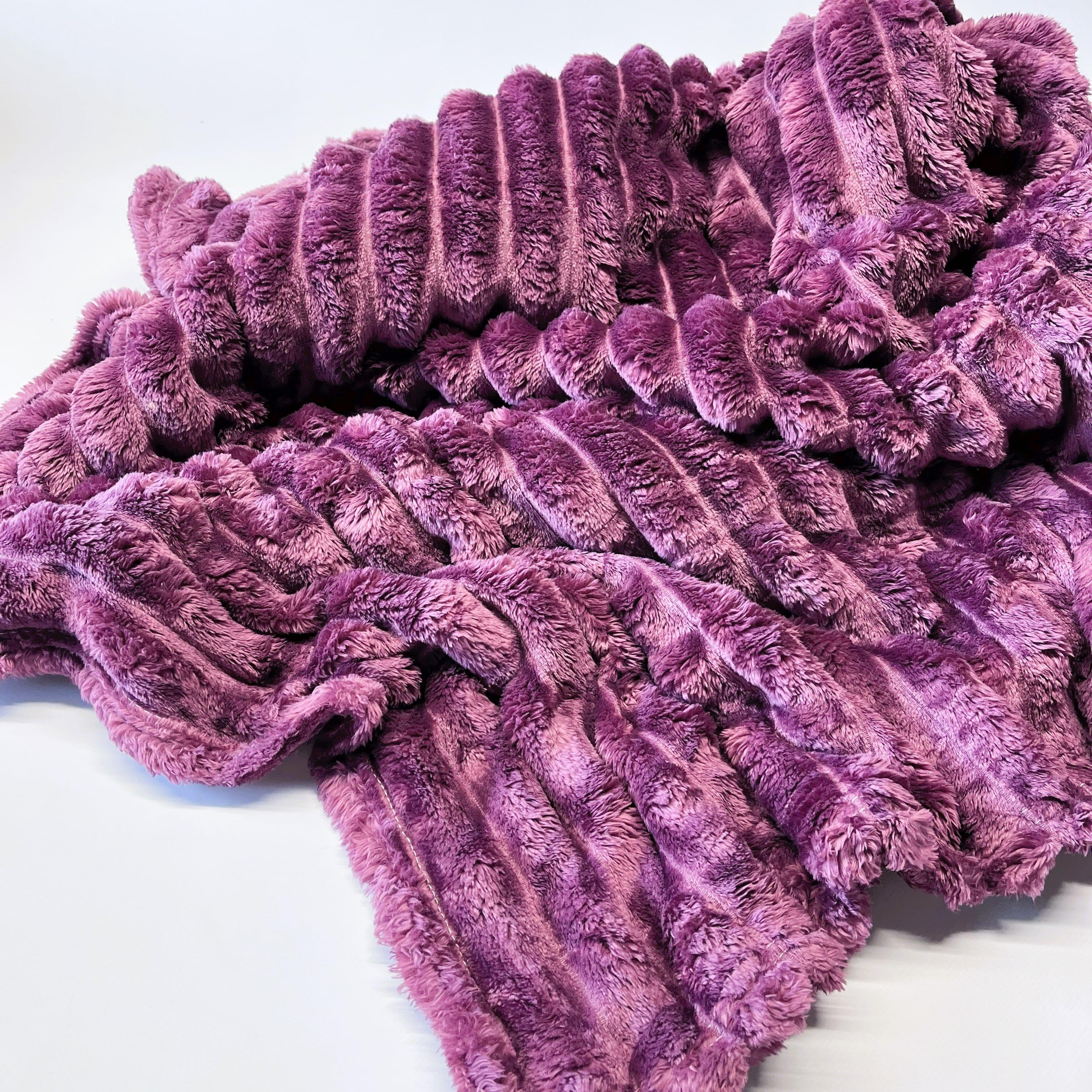 Плед Шарпей Смужка 4,5 см 200x230 см Темно-фіолетовий (32614601)