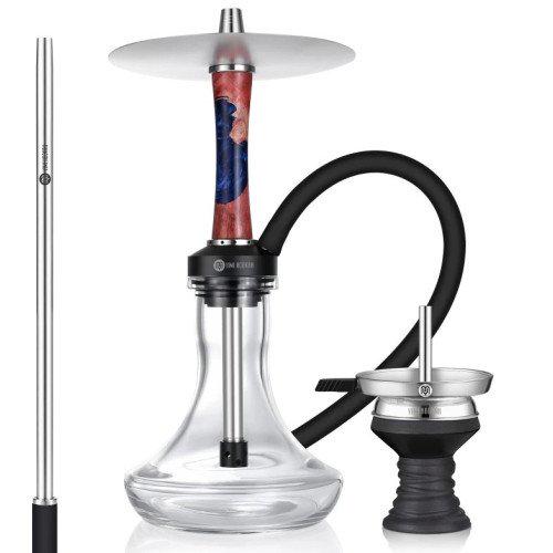 Кальян Yimi Hookah Woodz нержавеющая сталь 40 см Red/Blue (22660)