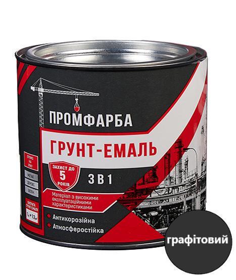 Грунт-эмаль антикоррозионная ПРОМКРАСКА 3в1 2,5 кг 1,85 л Графитовый