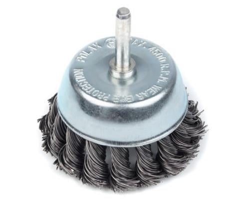 Щітка торцева чашеподібна по металу для дрилі зі стального дроту 75 мм (14904187)