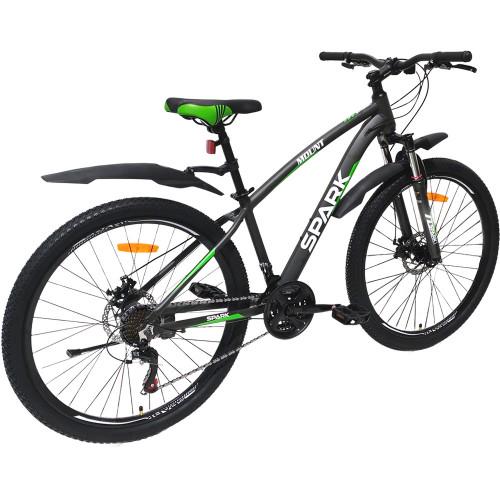 Велосипед Spark MOUNT колеса 27,5"/алюмінієва рама 15" Чорно-салатовий (26351954) - фото 4