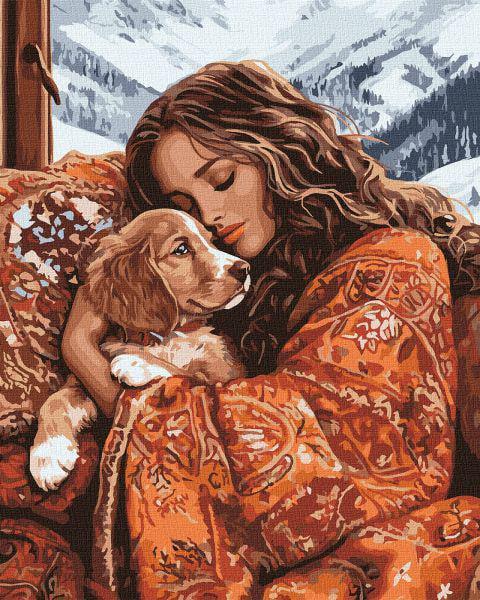 Картина по номерам Ideyka Объятия любимца 40x50 см (Id-KHO8536)