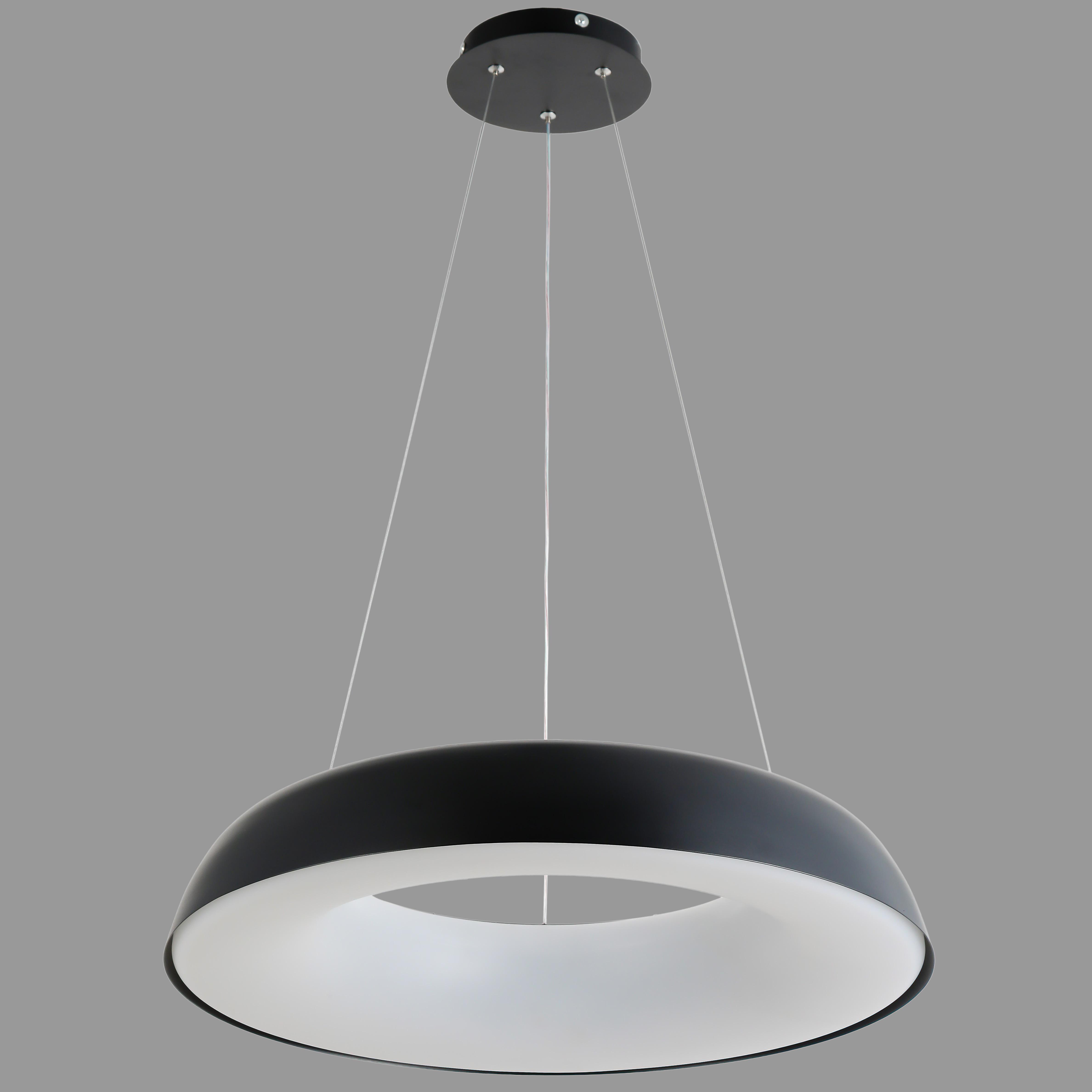 Люстра светодиодная подвесная 80W с пультом и приложением 58 см (97-MD6018 (580) BK)