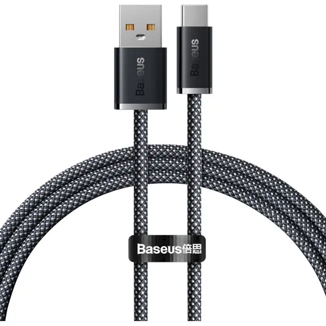 Кабель BASEUS Dynamic Series Fast Charging Cable USB to Type-C CALD000616 100W 1 м Gray - фото 1