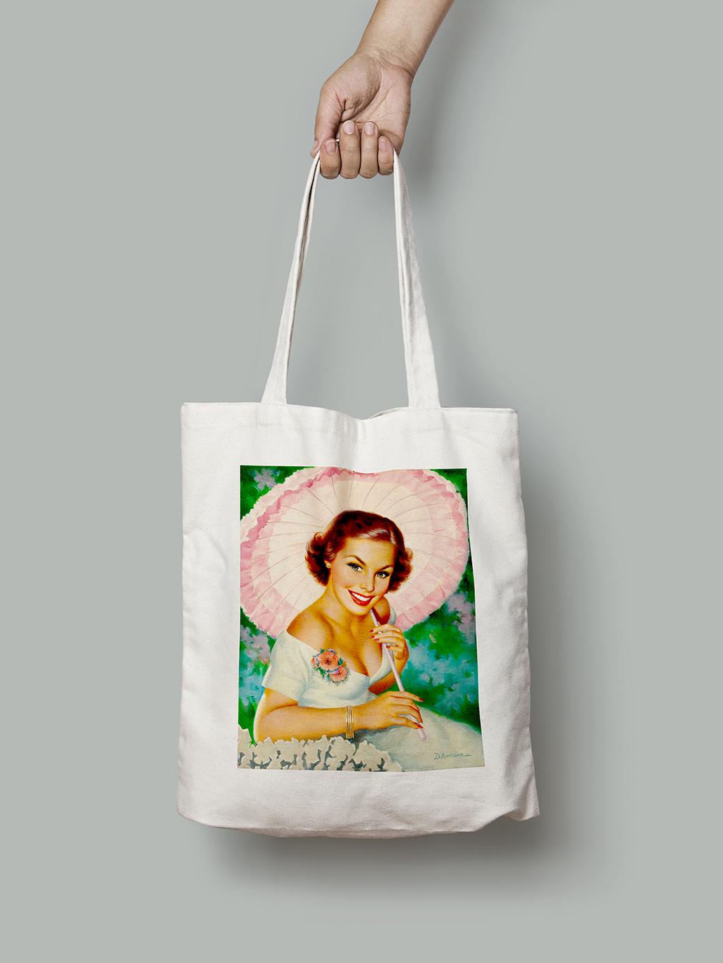 Эко-сумка Портрет женщины летом. Эдвард Д'Анкония шопер (pin_up010236_Bag)