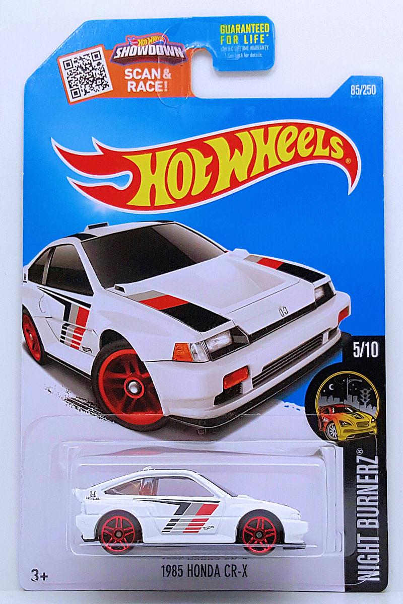 Игрушечная машинка Hot Wheels 1985 Honda CR-X 2016 Night Burnerz​ №085 (DHX24)