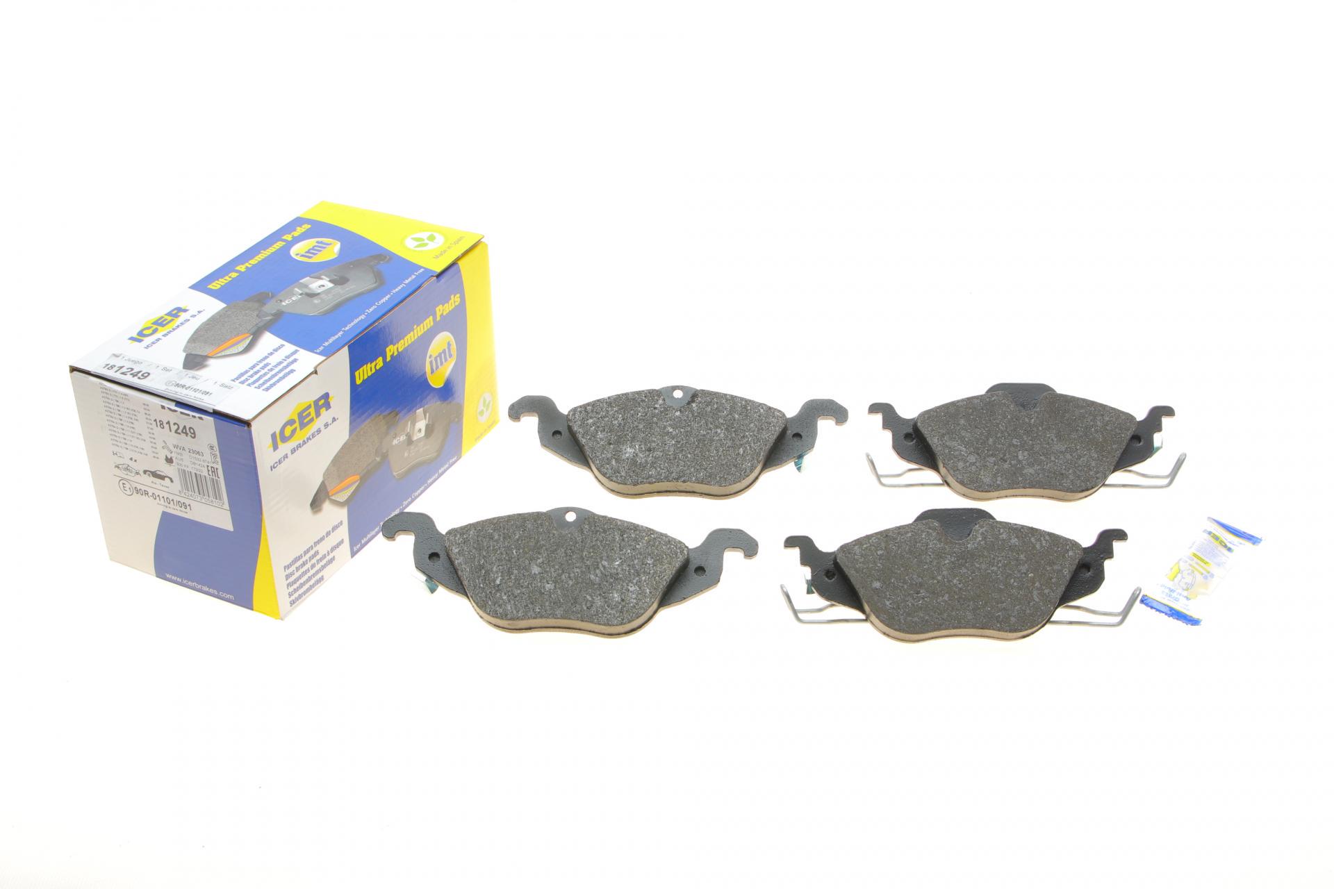 Колодки тормозные передние ICER для Opel Astra G 98-09/Chevrolet Corsa 94-02 (181249)