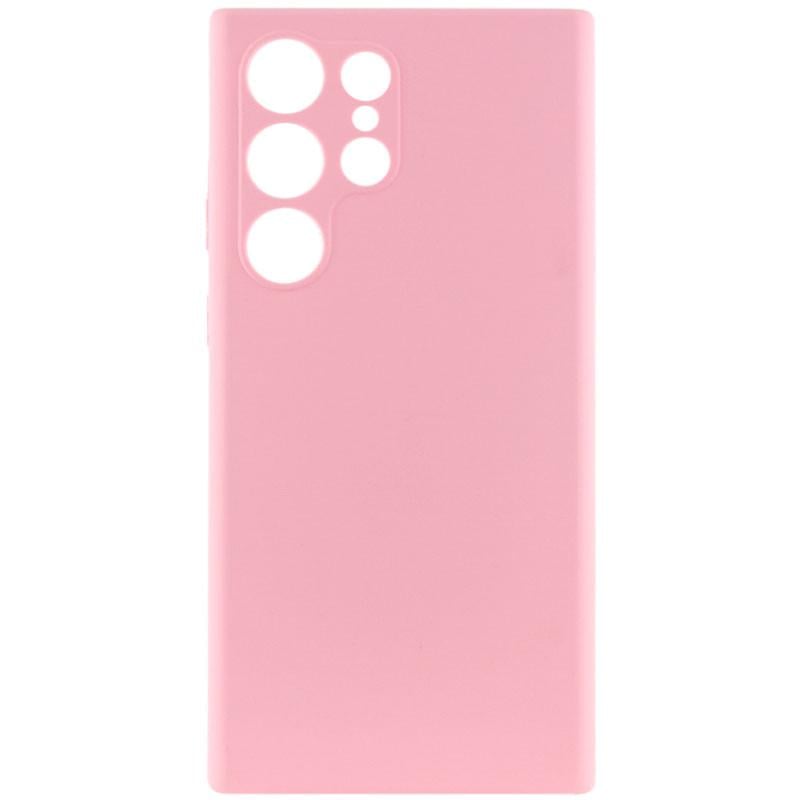 Противоударный Чехол Silicone Cover Lakshmi Full Camera (AAA) для Samsung Galaxy S23 Ultra Розовый / Light pink - фото 1