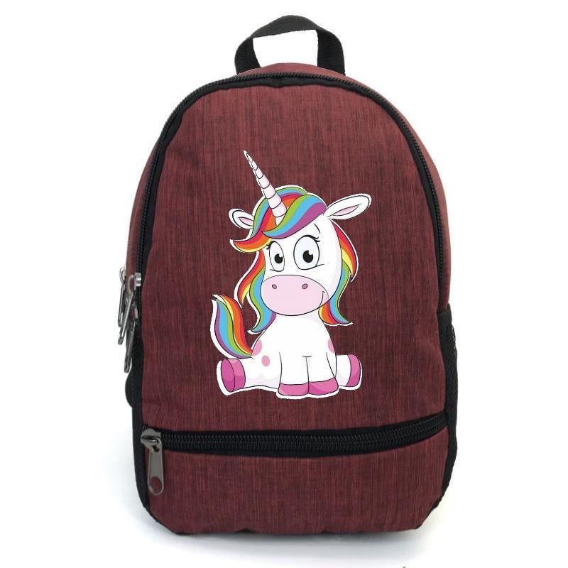 Школьный рюкзак детский Cappuccino Toys с принтом Unicorn EDN-0022 12,5 л Красный (1369989201)