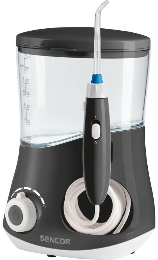 Ирригатор стационарный Sencor SOI2200SL функция Quadpacer с 10 режимами и резервуаром 600 мл Черный (622462)