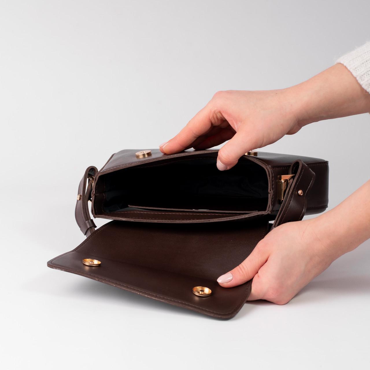 Сумка женская багет XENIA № 26-24 Коричневый - фото 3