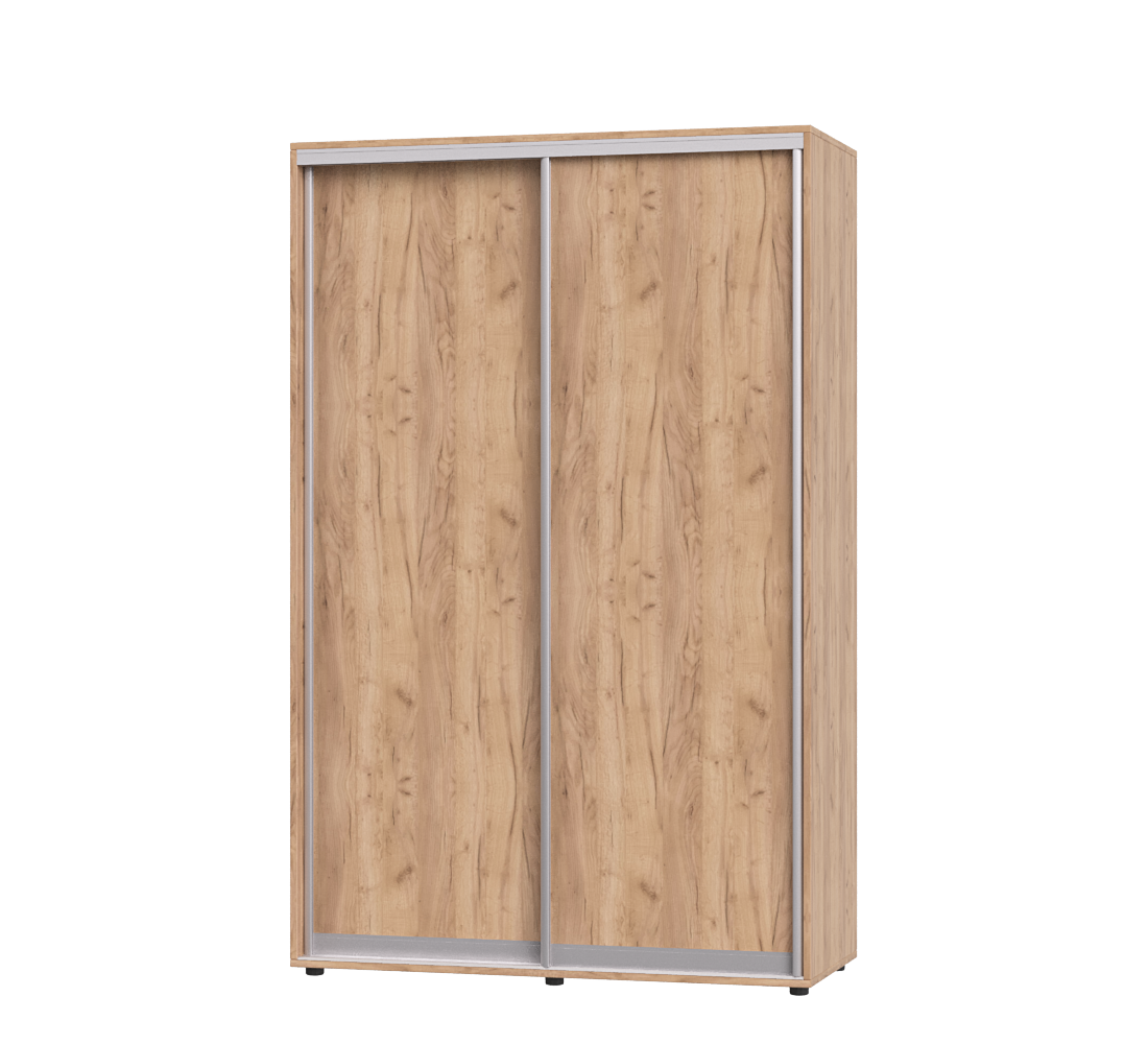 Шафа-купе з двома дверима Еверест ШК-02 140х45х220 см Дуб Крафт Золотий (06716)