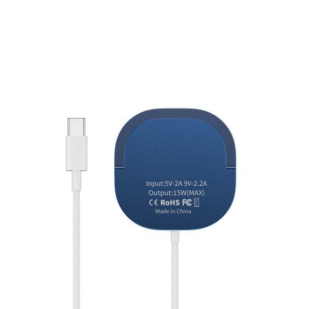 Заряджання Qi 2in1 MagSafe Wireless Charger with Holder JYD-WC92 |15W Max| blue
