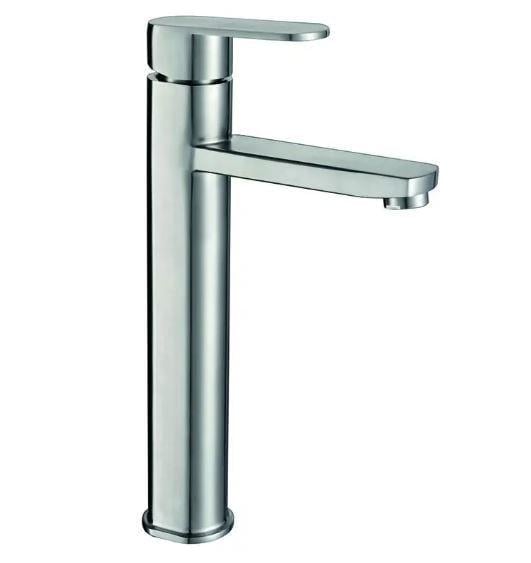 Смеситель для умывальника Zerix LEB-001-High нержавеющая сталь SUS304 (ZX4807)