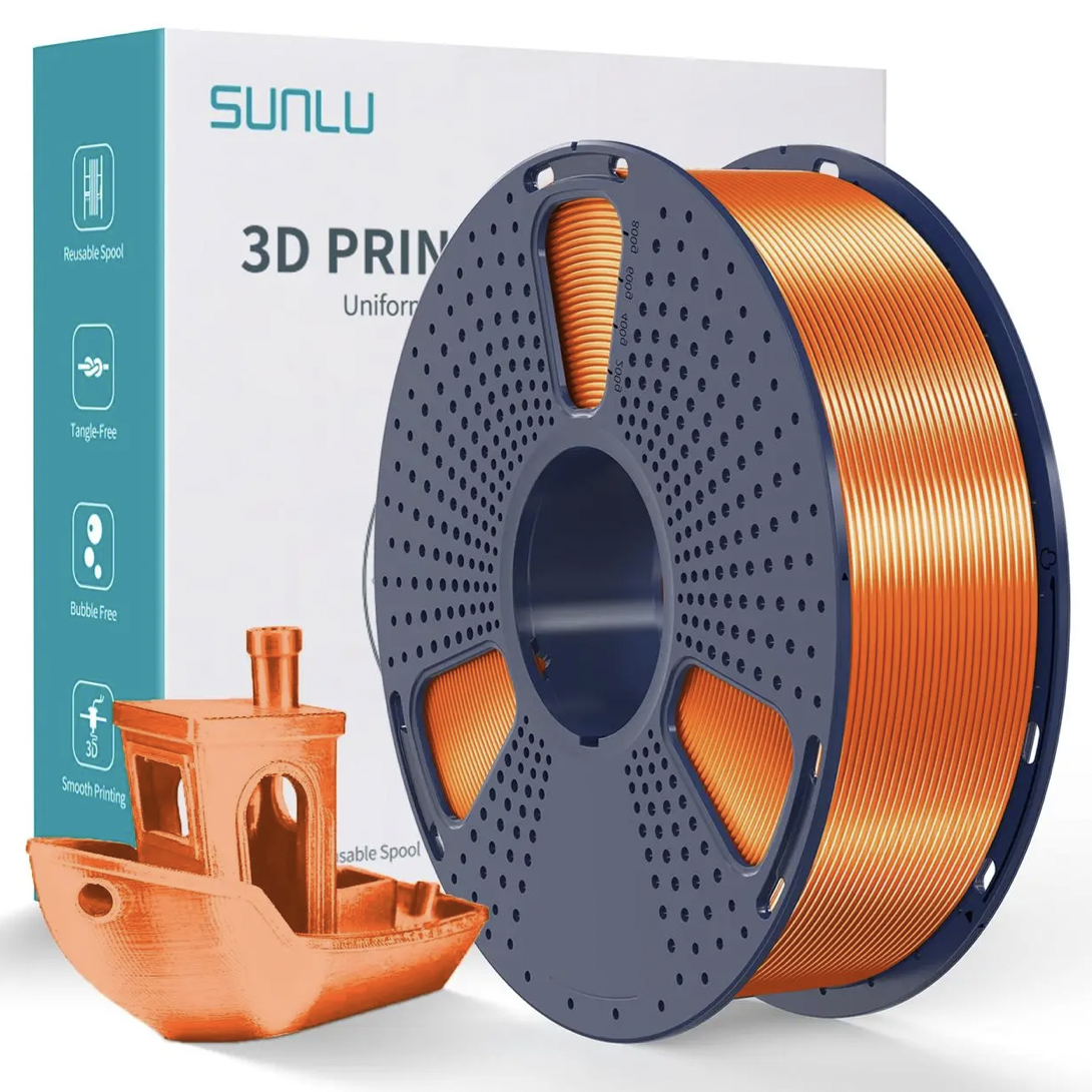 Пластик для 3D-друку SUNLU Silk PLA+ 1,75 мм 1 кг Orange (09940603E)